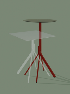 MAIN 1126 - Square steel table by Et al. - view 3